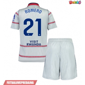 Lacne Dětský Futbalové dres Atletico Madrid Cristian Romero #21 2026-27 Krátky Rukáv - Tretina (+ trenírky)